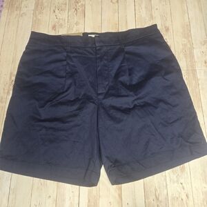 Goodfellow & Co Men’s Navy Pleated Shorts Size 32 7” Inseam New with Tags